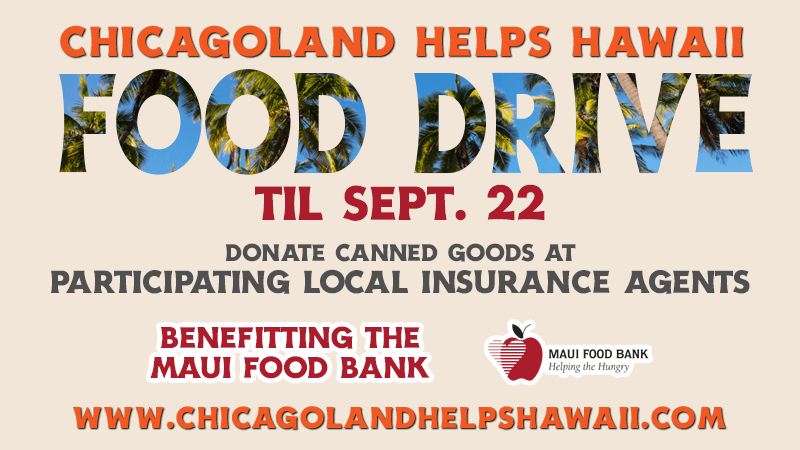 Chicagoland helps hawaii food drive on september 22